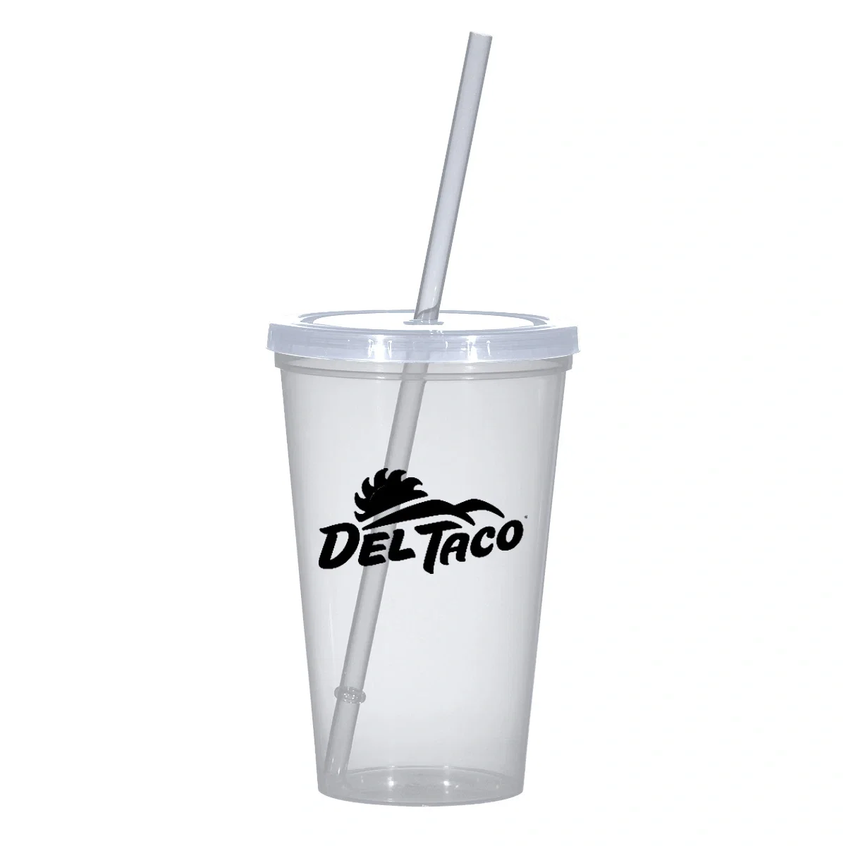 Clear cup holding a cold drink