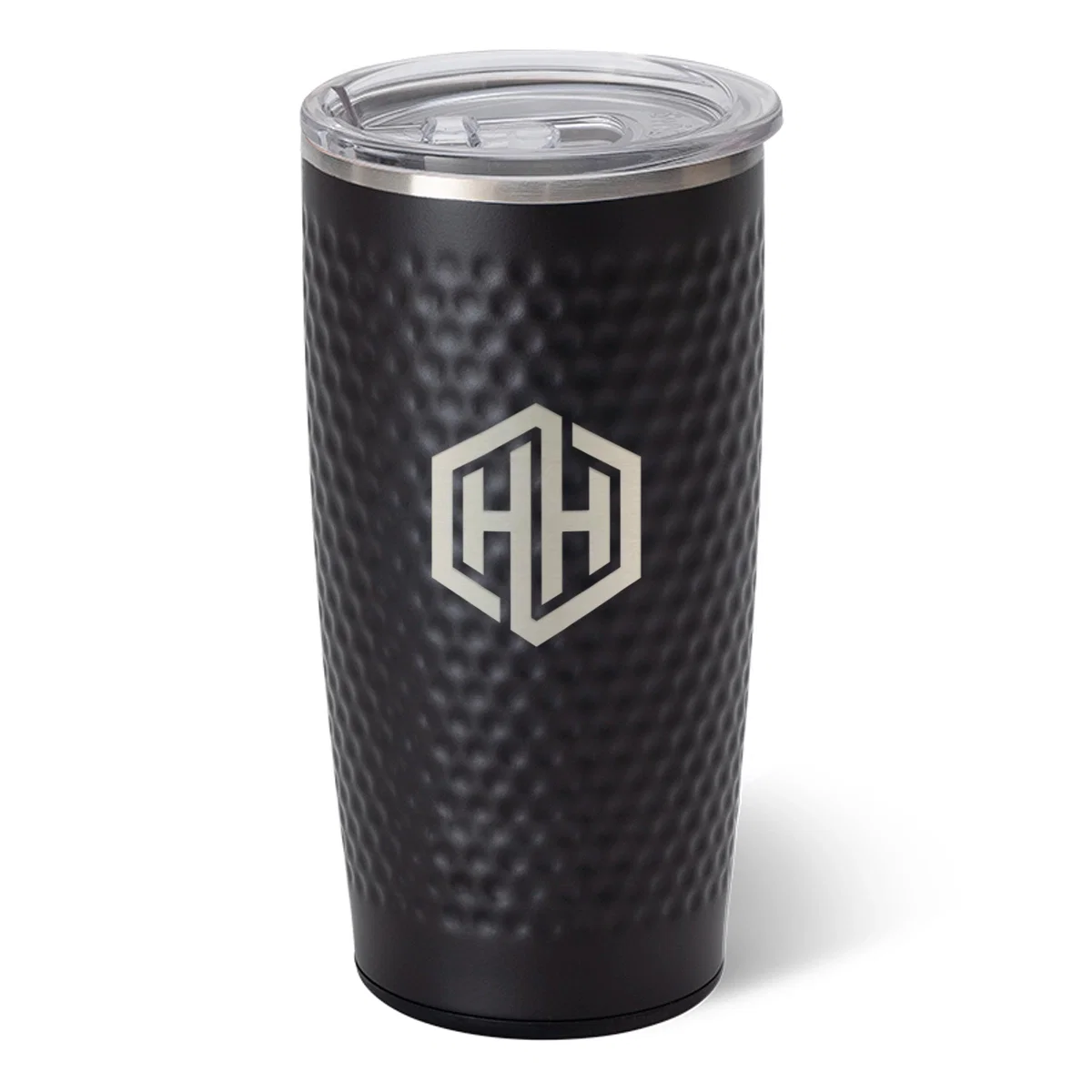 White stainless steel golf tumbler holding twenty-two ounces