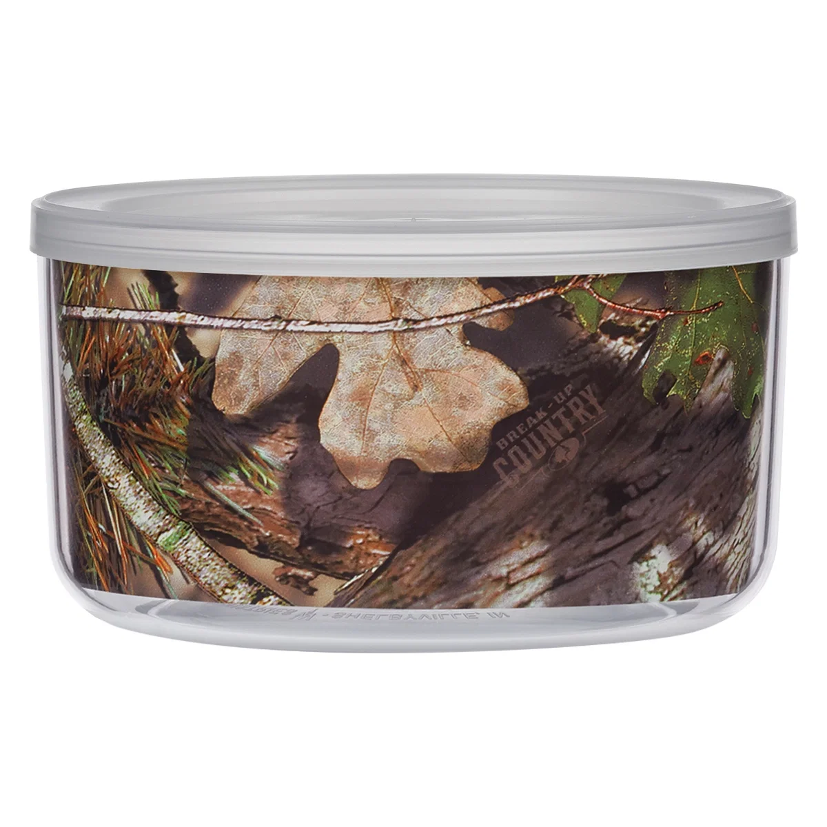 Clear Tritan food storage bowl with a sealing lid