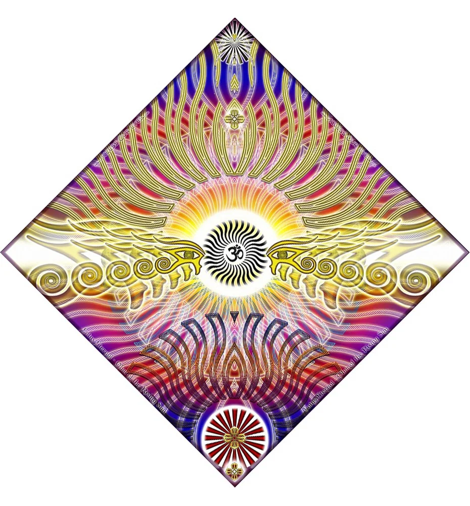 Fabric folded into a triangle for wearing