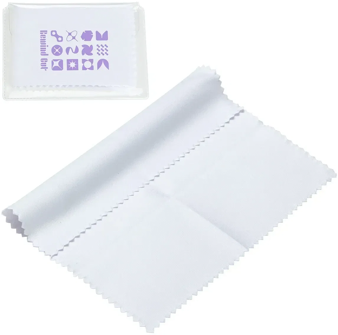 Custom logo microfiber screen cleaner in clear case, alternate color
