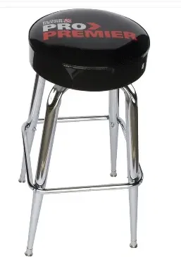 Black Frame Bar Stool with Seat Logo - 24" — view 2
