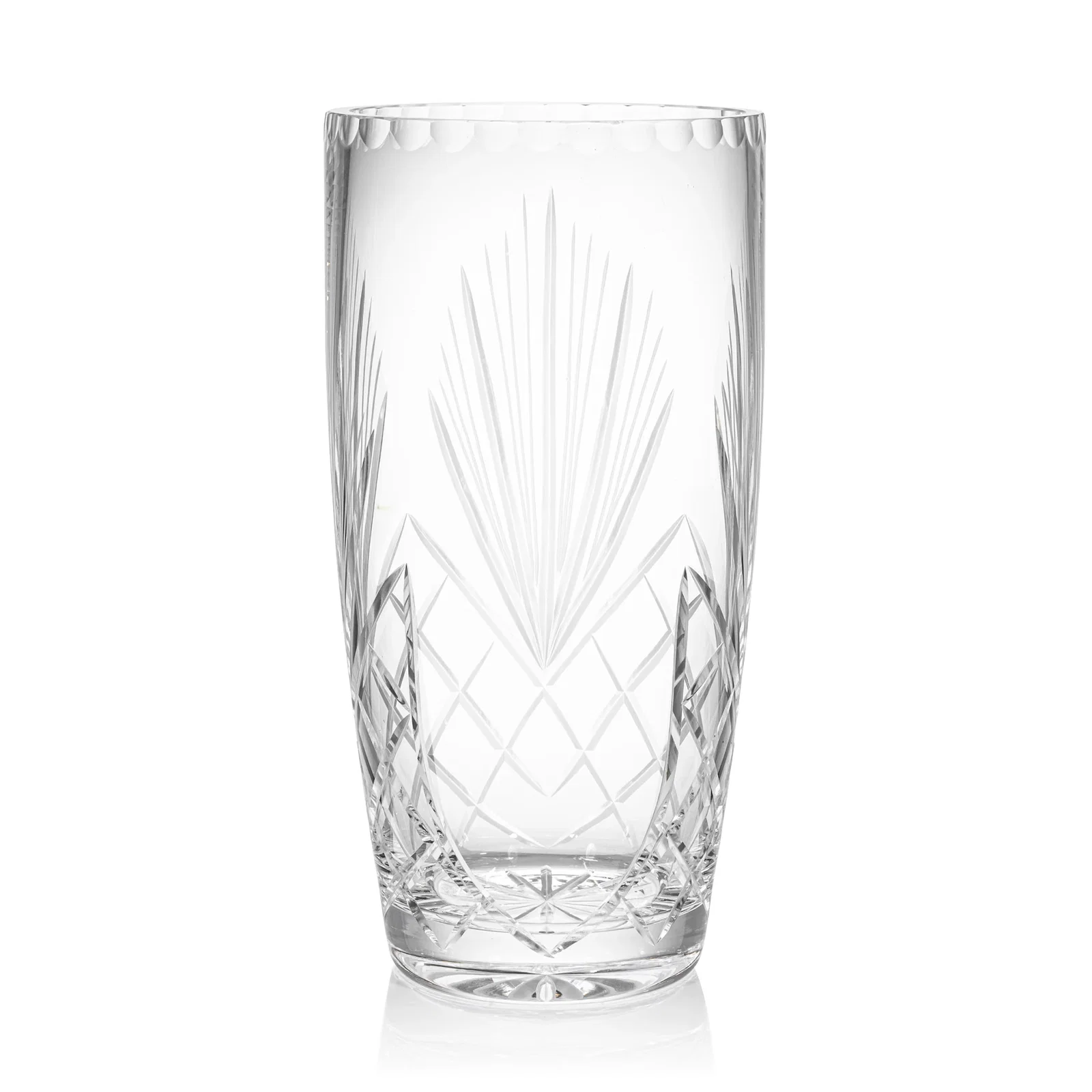 24% Lead Crystal Vase with Front-Facing Etch Panel — view 9