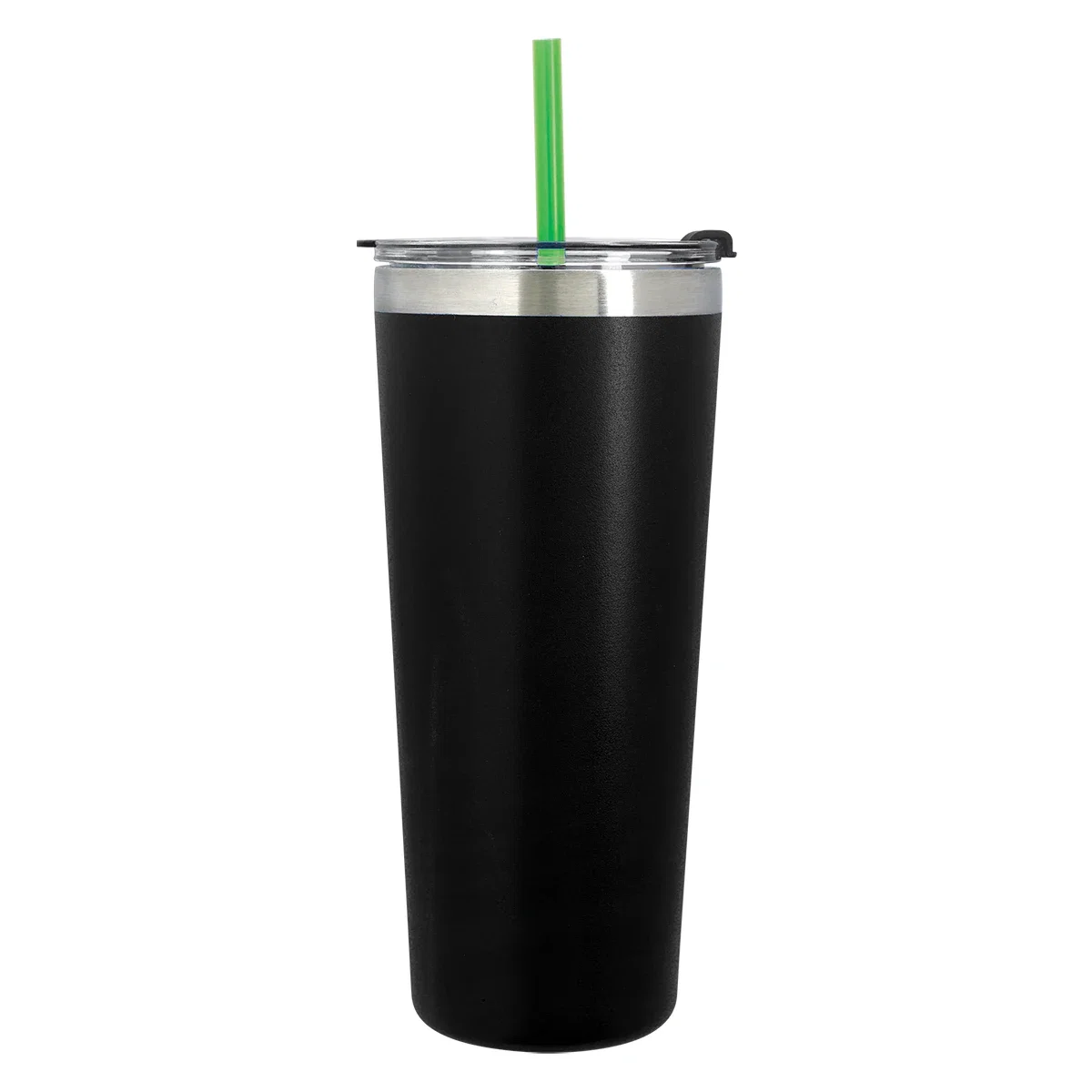 Orange straw paired with the black tumbler body