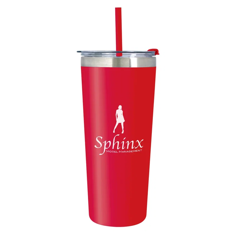 Straw and lid opening shown in a tight crop