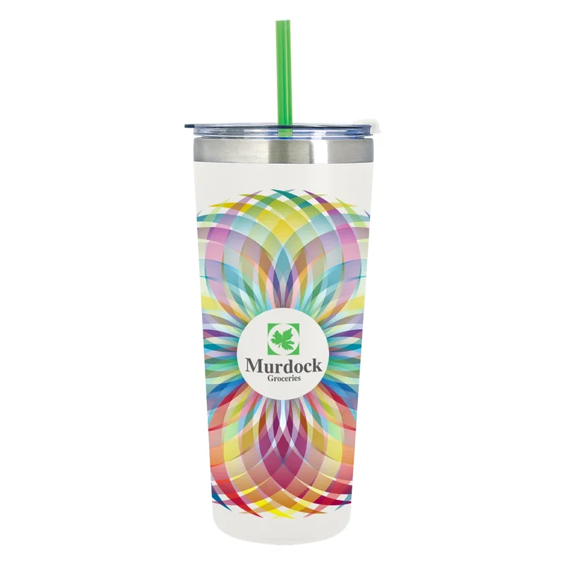 Several straw colors offered, including teal, red and lime green