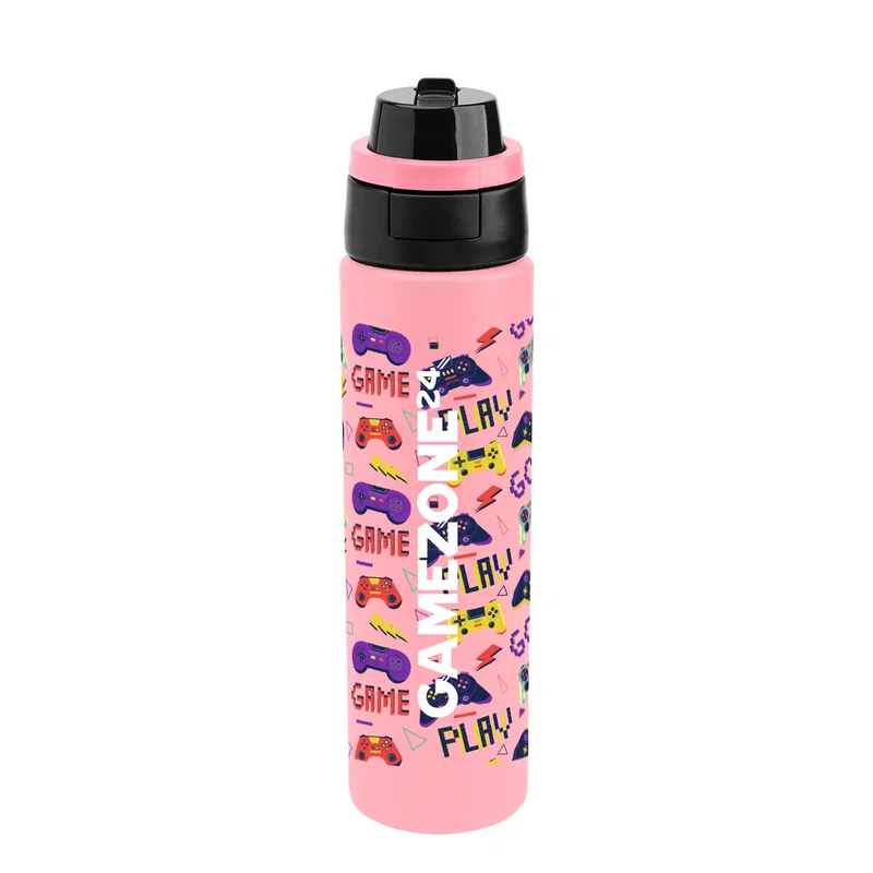 Curved silhouette of the reusable steel drink container