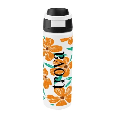 Recycled stainless steel bottle with a sip lid in two sizes