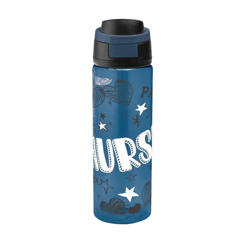 Lid removed and set beside the open bottle
