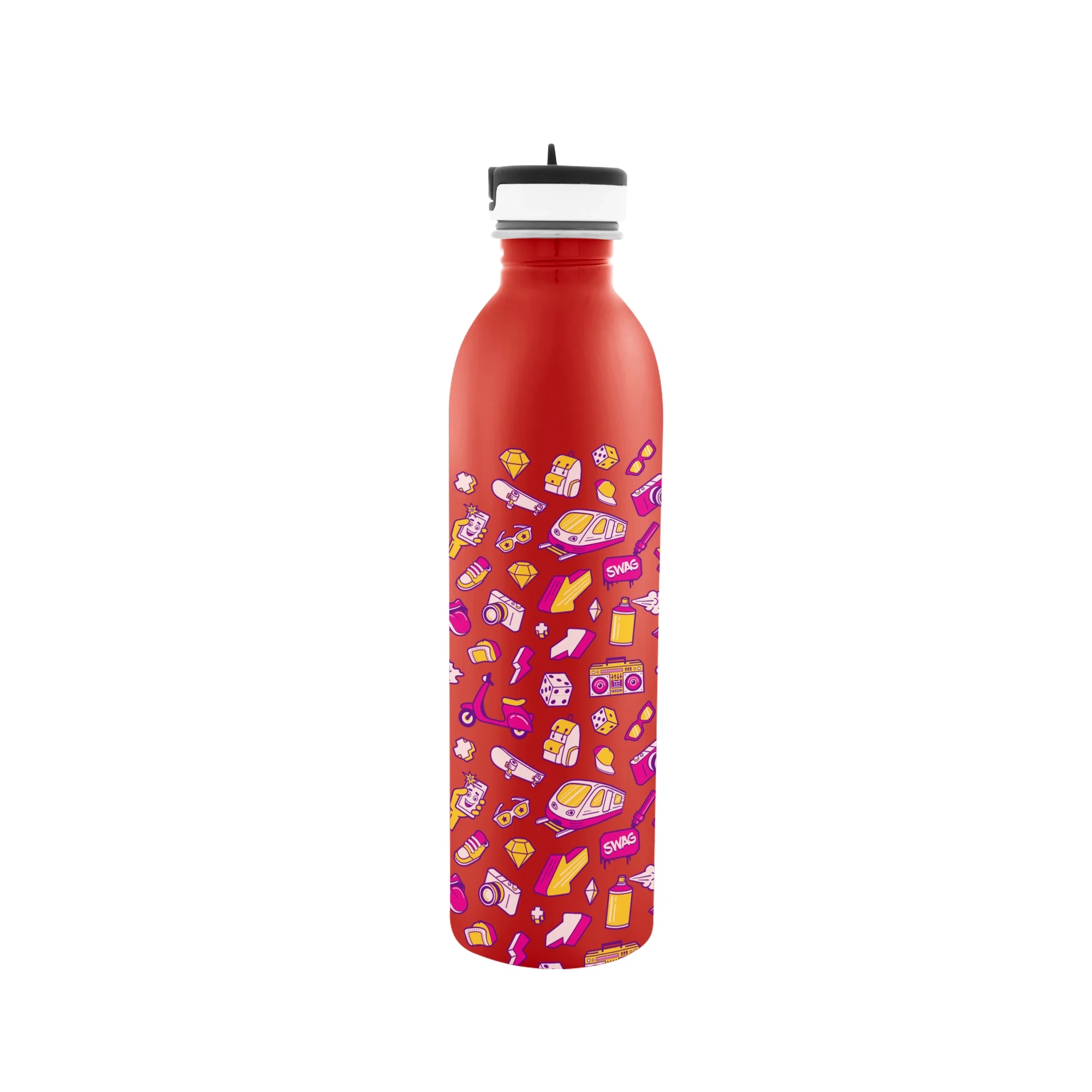 24 oz stainless steel Newcastle bottle standing eight and a half inches tall