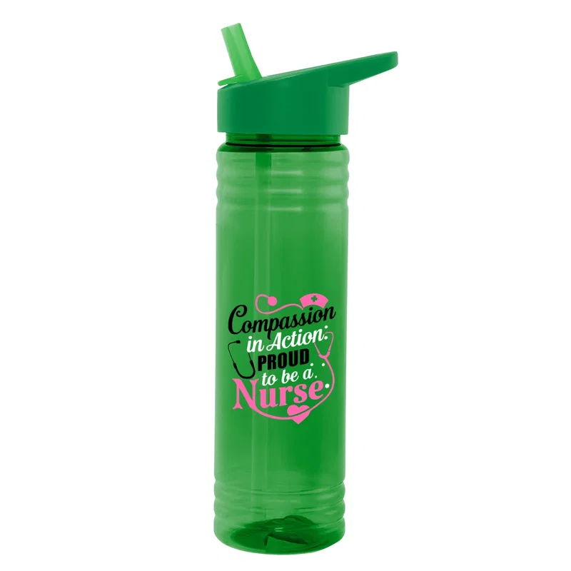 Bottle standing beside a packed gym bag