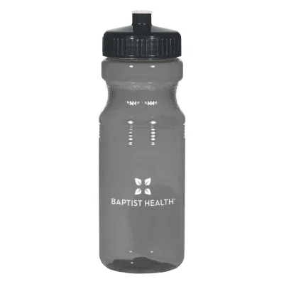 Fitness water bottle offered in twenty-four and twenty-eight ounce sizes