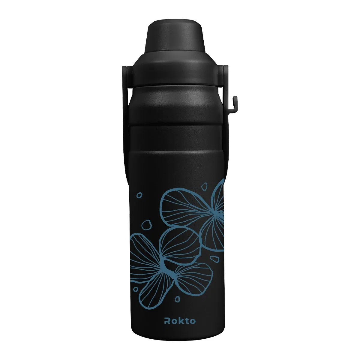 Closer crop on the upper third of the bottle.