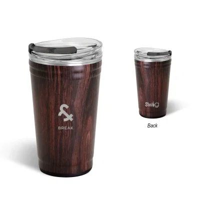 Bourbon barrel styled party cup in brown, 24 ounce size