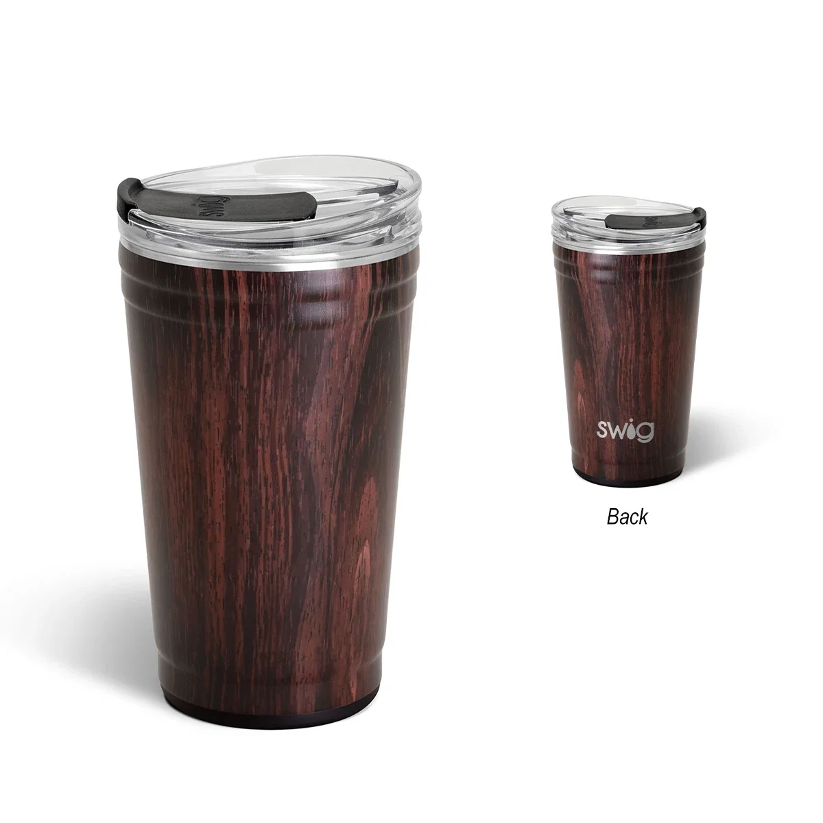 Barrel stave texture wrapping the seven inch body