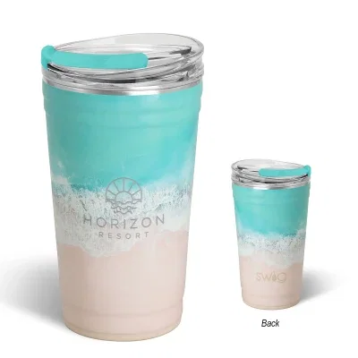High tide pattern wrapping around the cup body