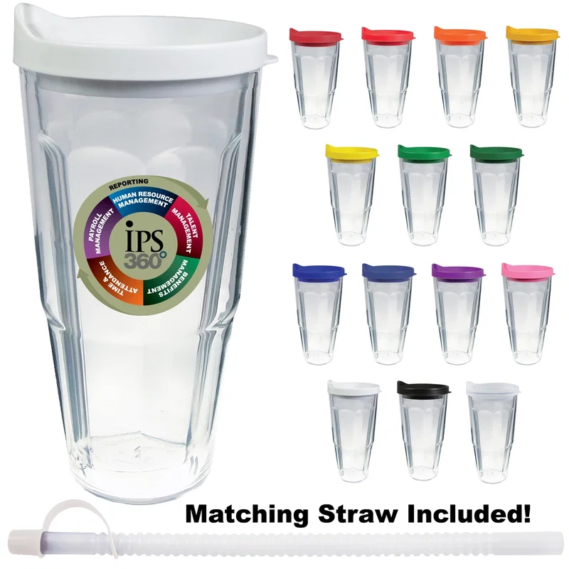 24 oz. Thermal Dual Walled Travel Tumbler (Four Imprint Options) — view 17