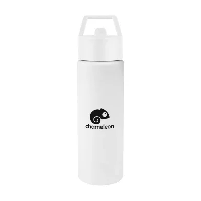 Twenty four ounce recycled stainless bottle shown upright