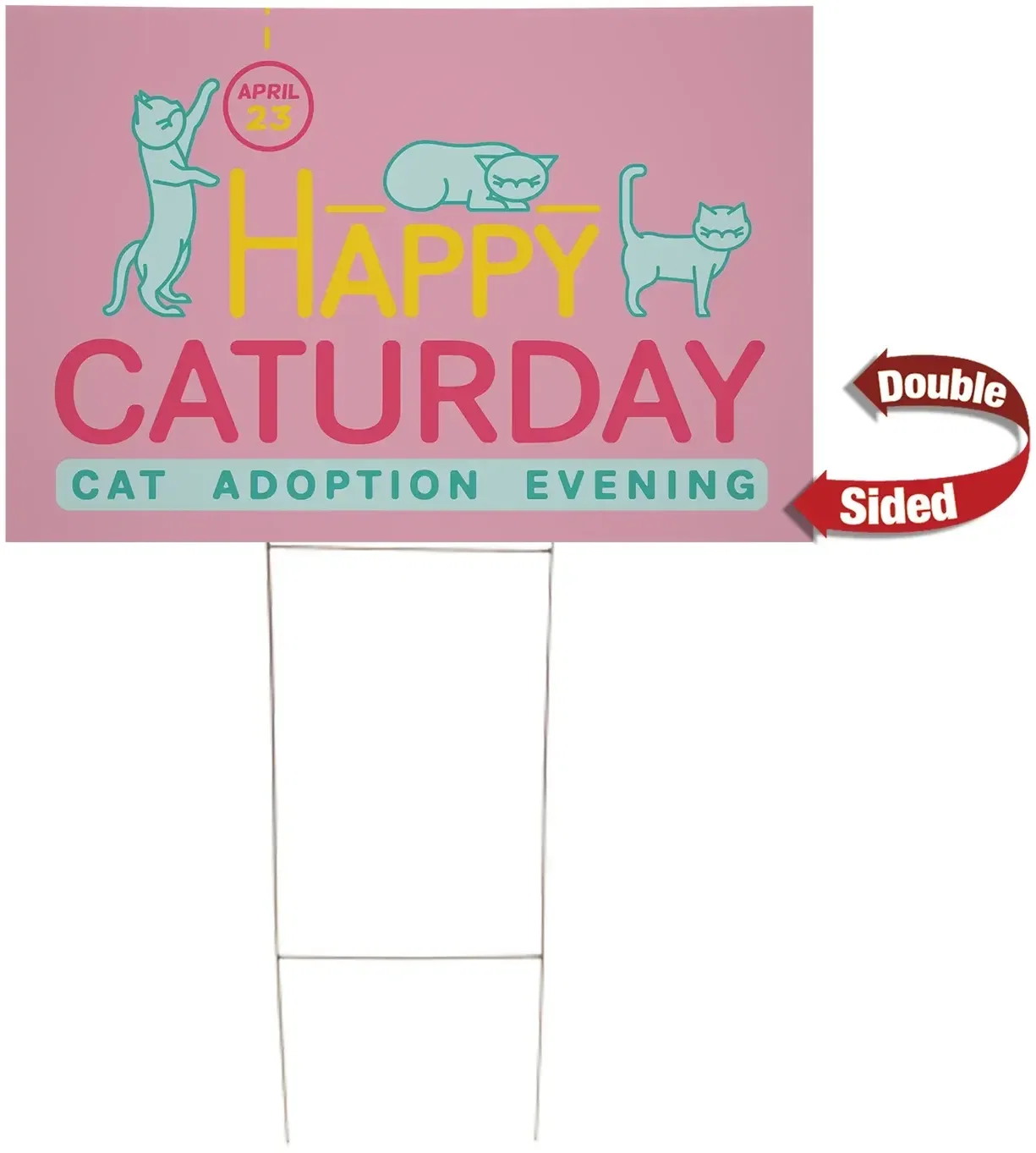 24" x 18" Corrugated Plastic Sign Kit (Double-Sided) — view 2