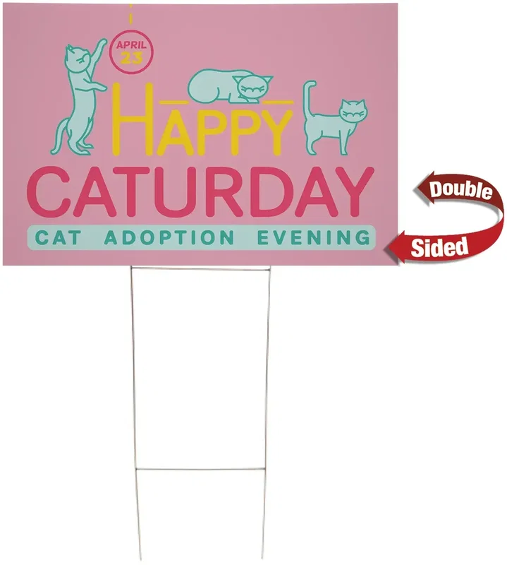 24" x 18" Corrugated Plastic Sign Kit (Double-Sided) — view 2