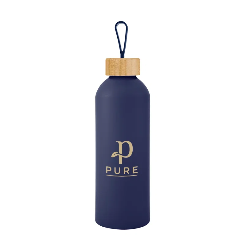 25 Oz. Blaire Recycled Aluminum Bottle With Bamboo Lid And Carry Handle — view 8