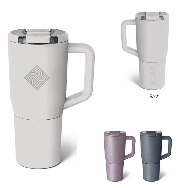 Single tumbler photographed on a soft gray backdrop