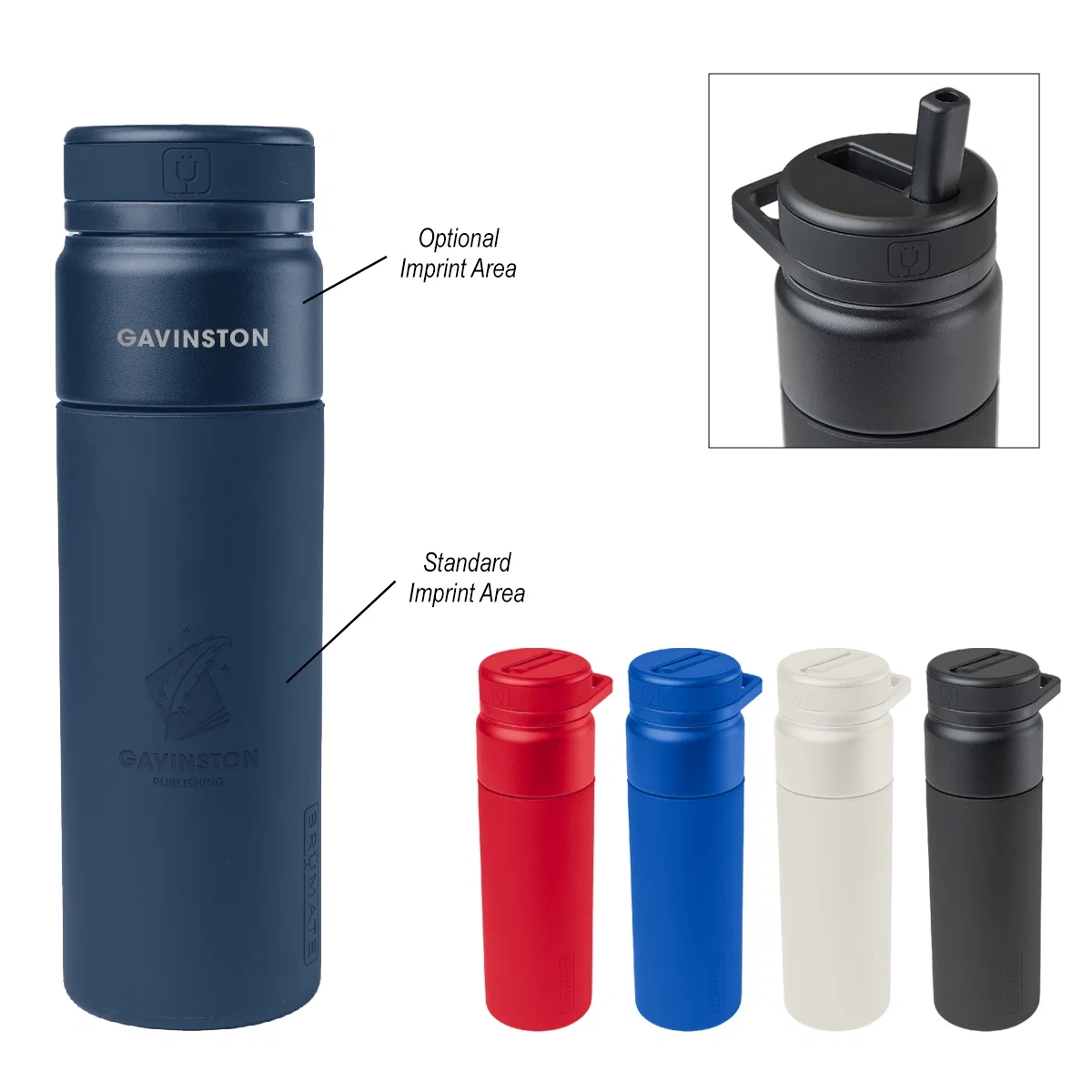 Rotera insulated tumbler shown upright with the lid in place