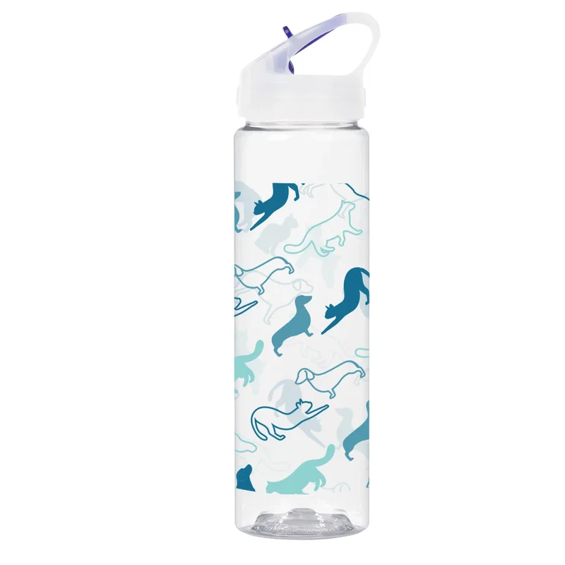 Angled profile showing the slim shape of the water container