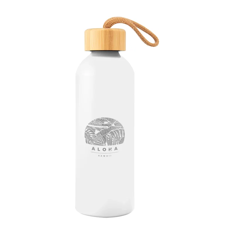 - 25 Oz. Full Laser Blaire Recycled Aluminum Bottle With Bamboo Lid — view 9