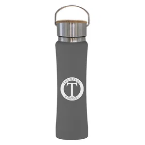 Hampton Stainless Steel Bottle With Bamboo Lid - 25 Oz.
