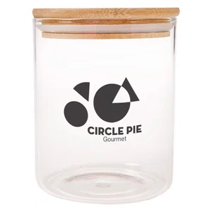 26 Oz. Glass Container With Bamboo Lid