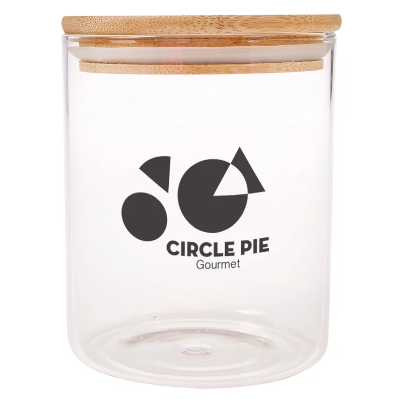 26 Oz. Glass Container With Bamboo Lid
