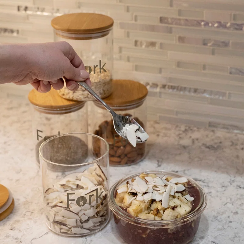 26 Oz. Glass Container With Bamboo Lid — view 5