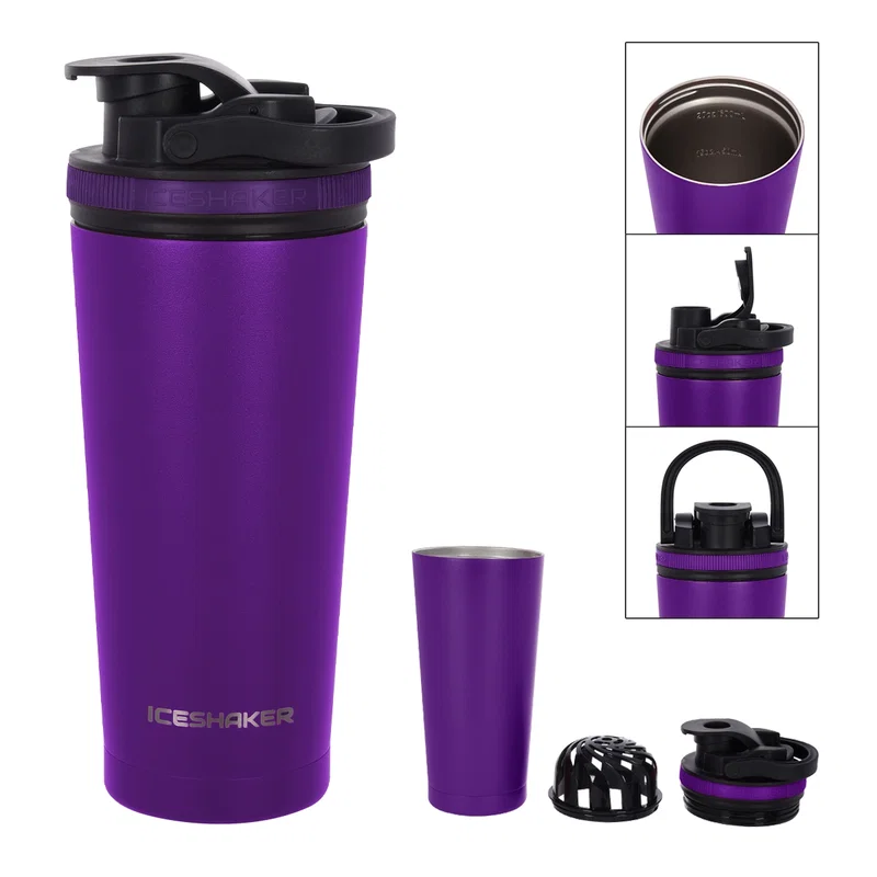 26 Oz. Stainless Steel Ice Shaker Promo Bottle — view 7