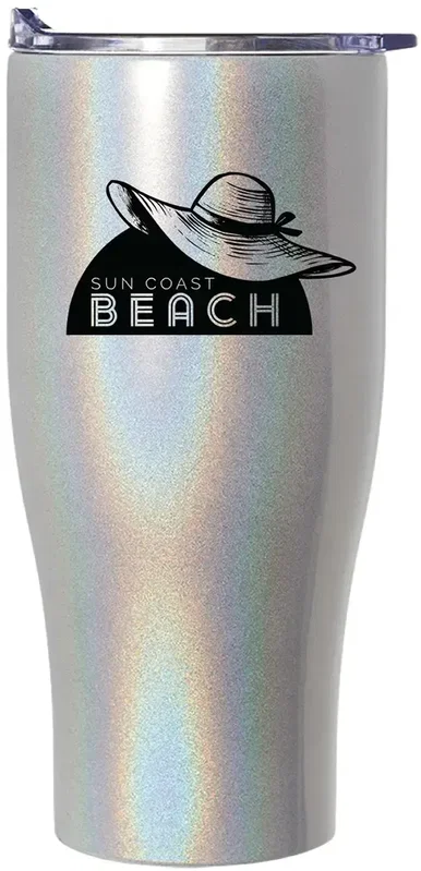 Personalized Iridescent Nebula Travel Mug - 27oz — view 2