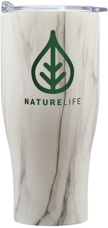 LUXE Stainless Tumbler - 27oz (Clear Lid, 1 Color Imprint) — view 2