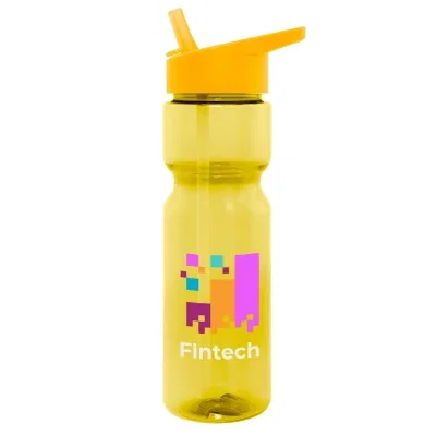 Twenty-eight ounce translucent water bottle printed in full color