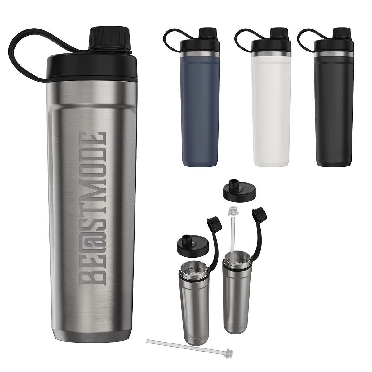 Twenty-eight ounce sports bottle standing eleven inches tall