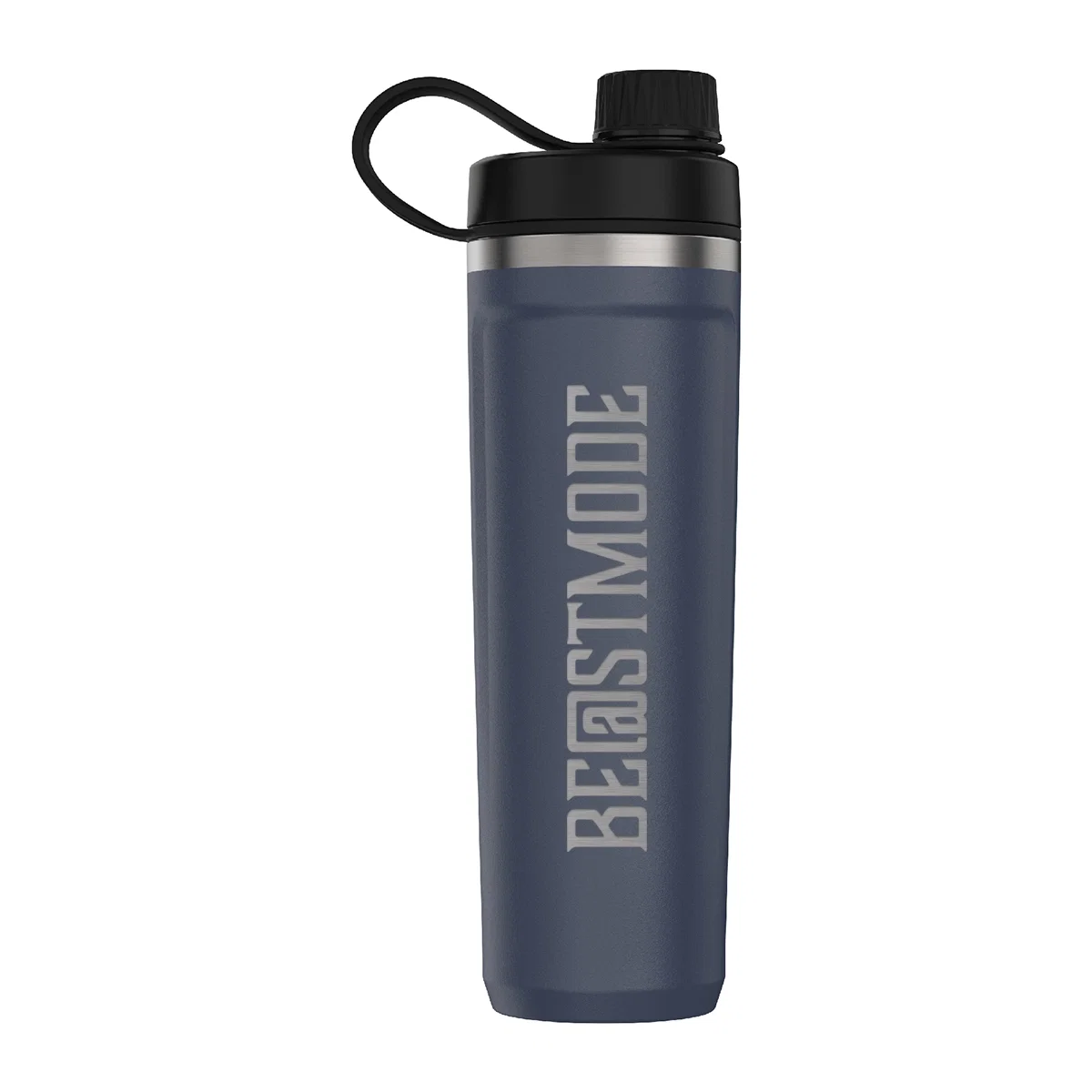 Bottle shown from the side with its narrow body