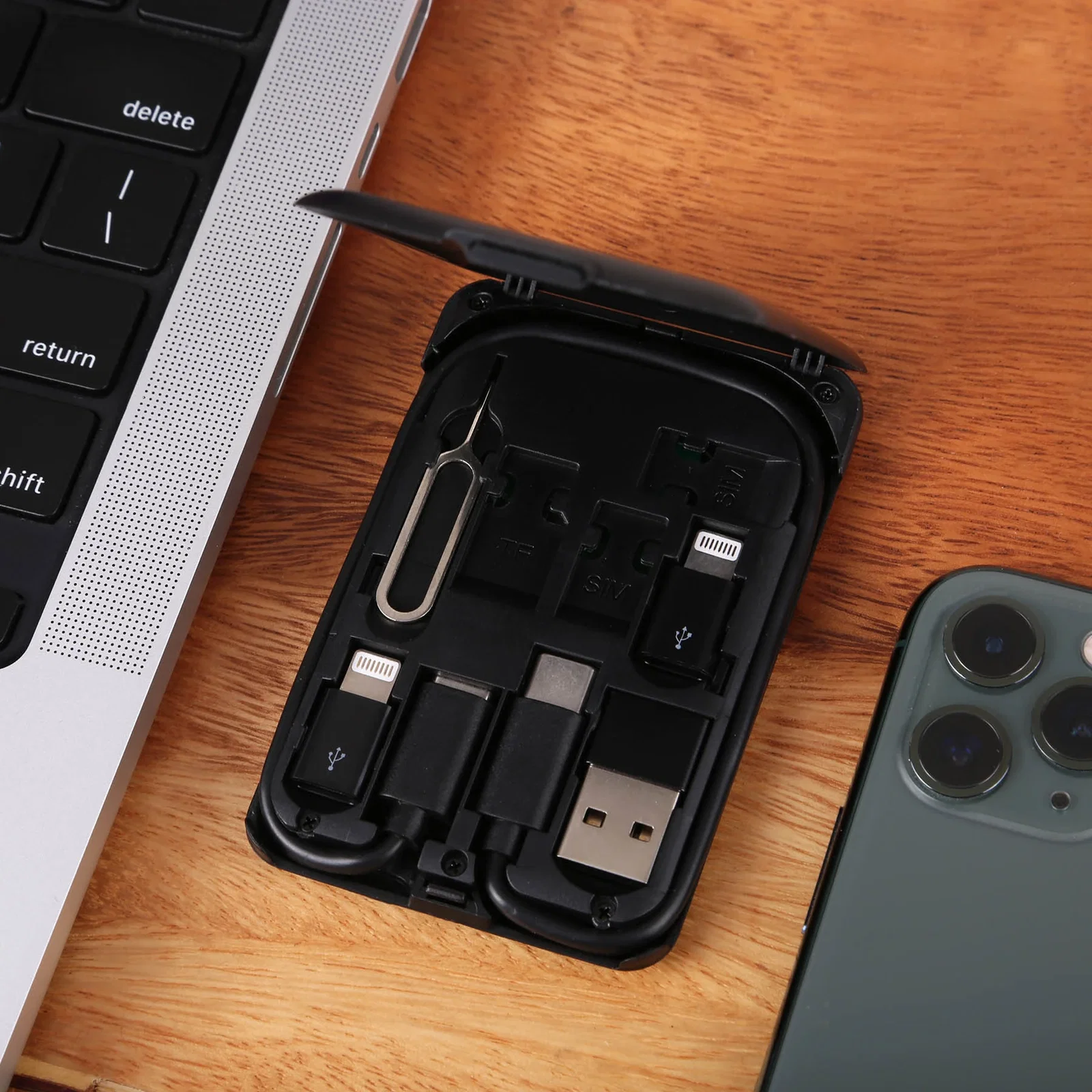 Folding 15W Wireless Charger Built-in Charging Cable — view 3