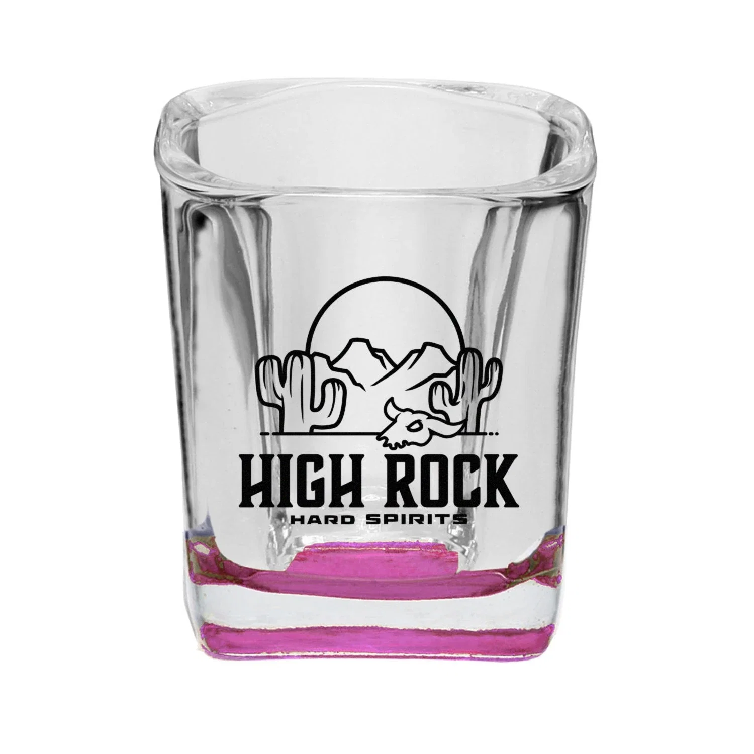 2 oz. Rounded Square Shot Glass — view 2
