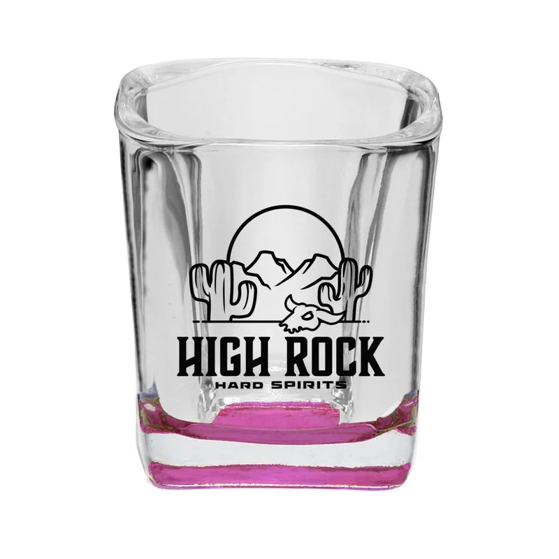 2 oz. Rounded Square Shot Glass — view 2