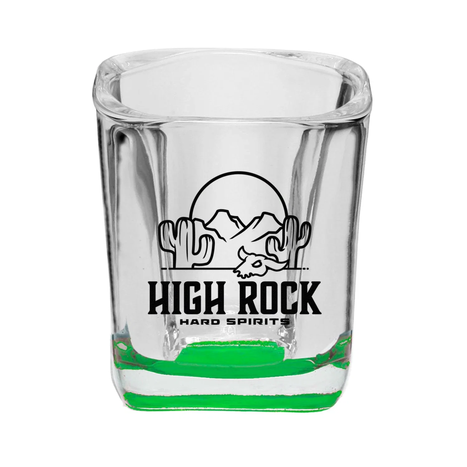 2 oz. Rounded Square Shot Glass — view 3