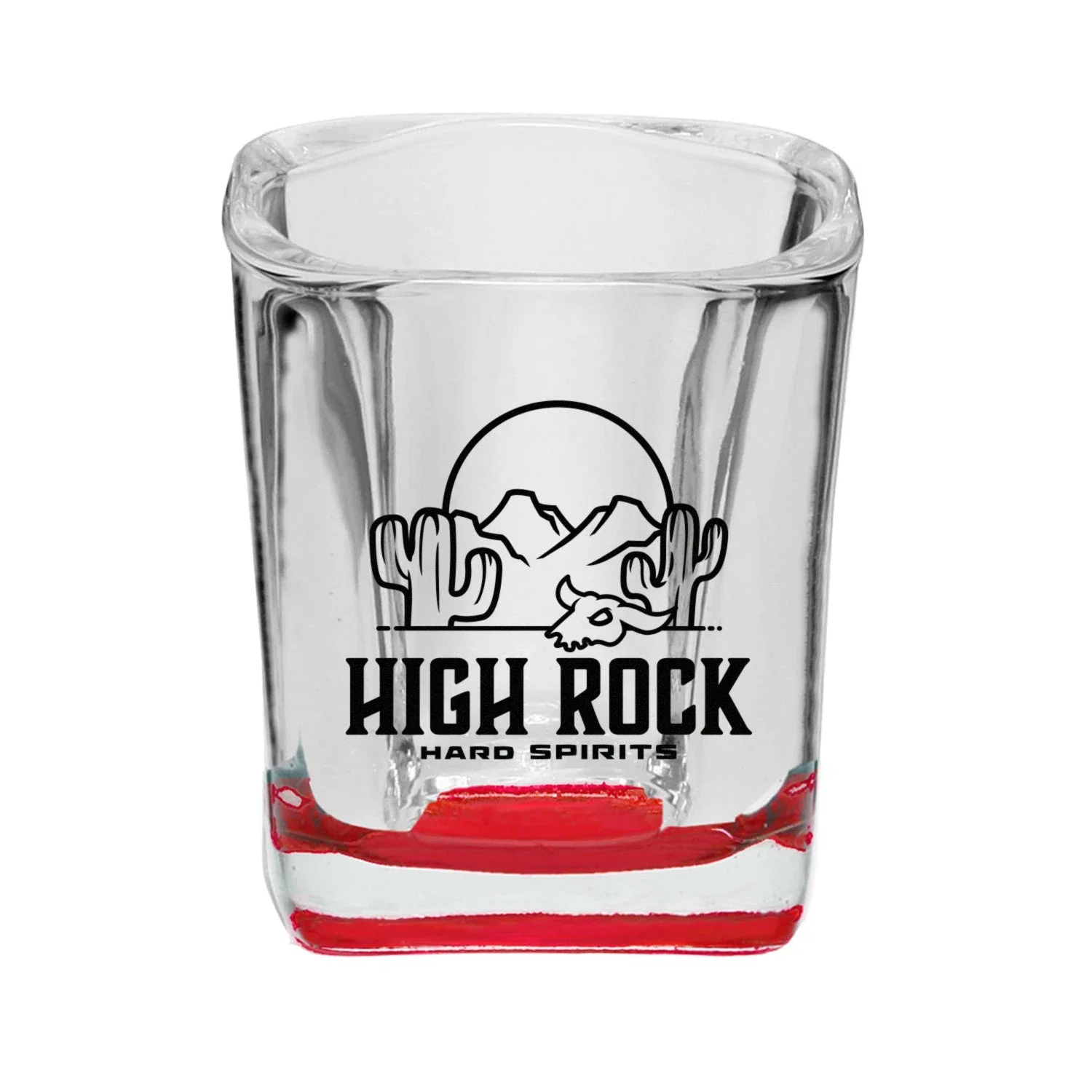 2 oz. Rounded Square Shot Glass — view 4