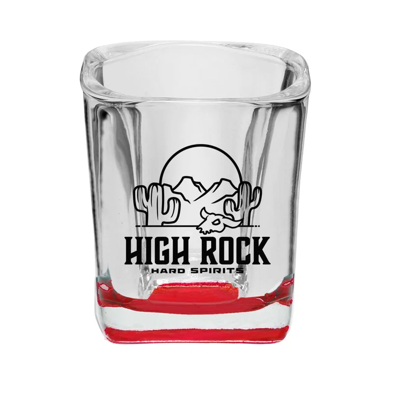 2 oz. Rounded Square Shot Glass — view 4