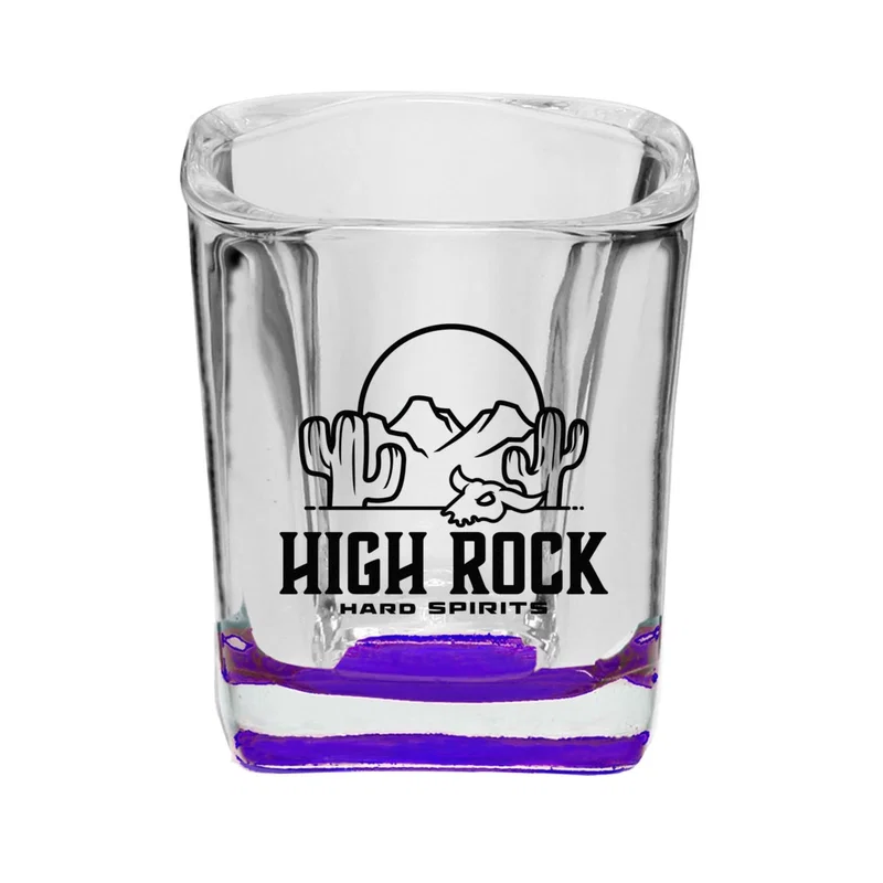 2 oz. Rounded Square Shot Glass — view 5