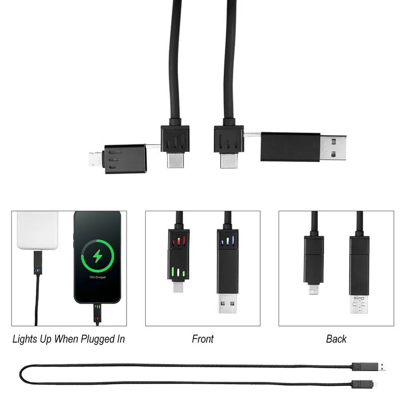 3' 100W Light-Up Quick Charge Cable — view 2