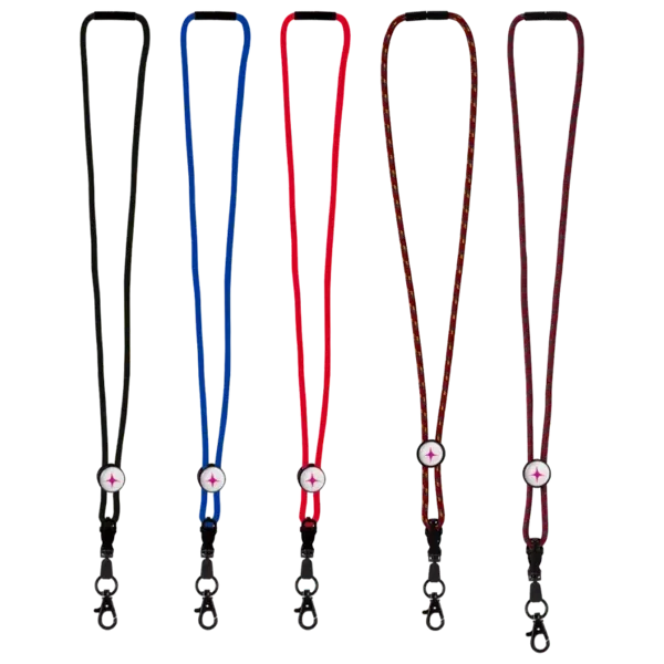 3/16" Nylon Power Cord Lanyard with Snap-Buckle Release, Standard O-Ring & Slider — view 2