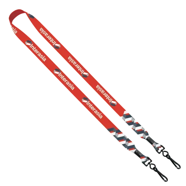 3/4" 2-Ended Dye-Sublimated Lanyard with Metal Crimp and Metal Swivel Snap