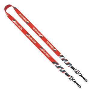 3/4" 2-Ended Dye-Sublimated Lanyard with Metal Crimp and Metal Swivel Snap 